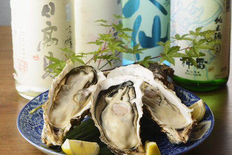 岩牡蠣と夏酒